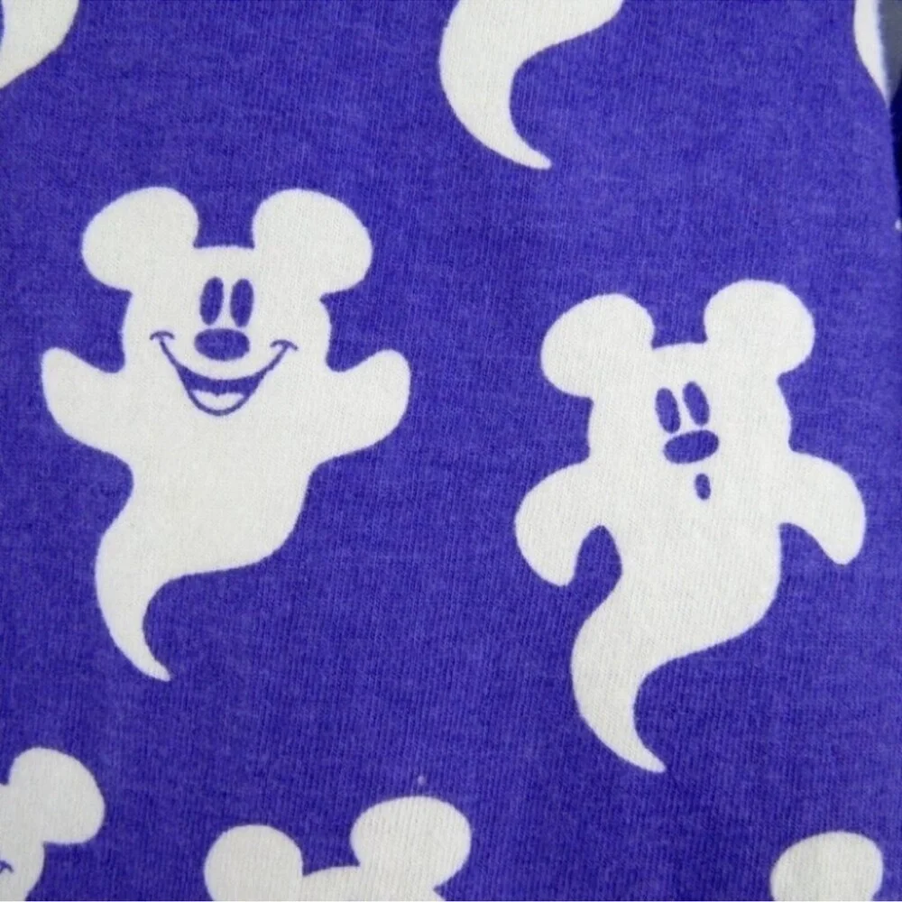 Disney Mickey Mouse Ghost Halloween Purple Orange Pajama Set Womens Sz 2XL 💜 - Picture 5 of 6